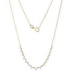 0.55ct Diamond Couture 14K Yellow Gold Station Necklace