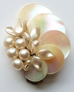 Couture Chanel Ende der 1920er Jahre MadeInFrance Ohrringe aus Draht-Perlen-Lampwork-Glas und Messing mit Clip