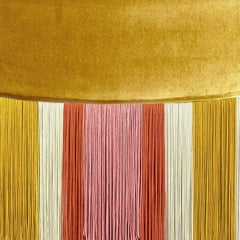 Couture Geometric Decò Yellow Pouf