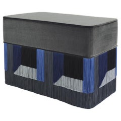 Couture Geometric Grey Giò Bench