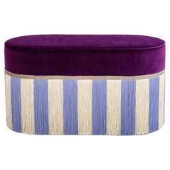 Banc Couture géométrique Riga ovale violet et lilas