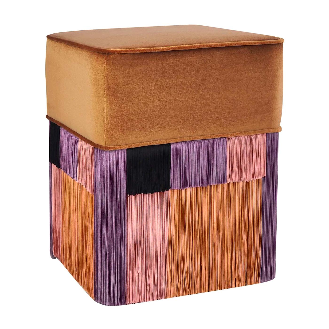 Couture Geometric Wien Orange Ottoman