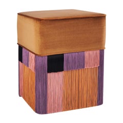 Couture Geometric Wien Orange Ottoman