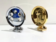 Couture Gold & Chromed Cast Bronze Soapdish & Toothbrush Holder, Serdaneli Paris