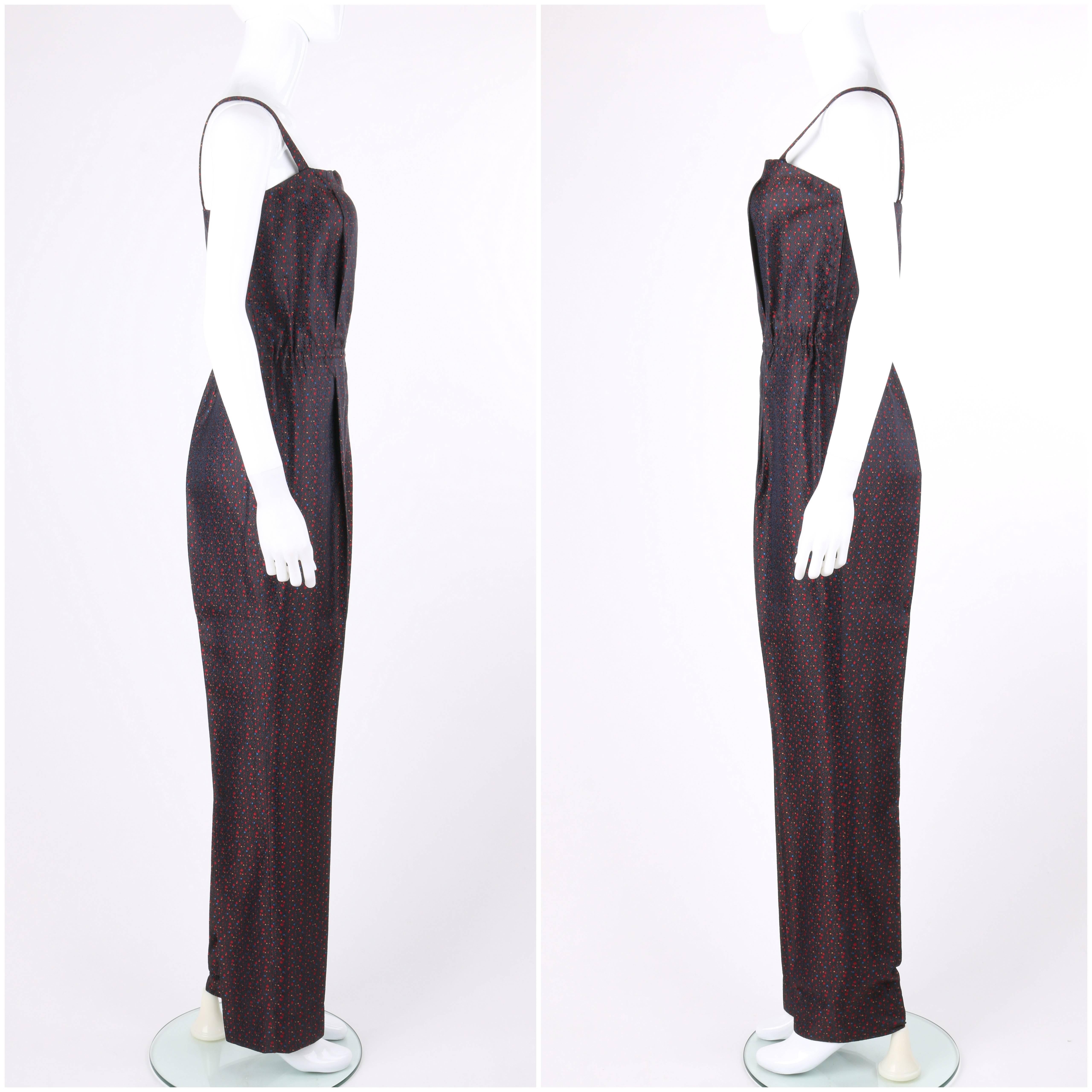 Couture IRENE GALITZINE c.1960's Dreiteiliger Anzug aus Seidenbrokat, Blazer mit Gürtel im Angebot 1