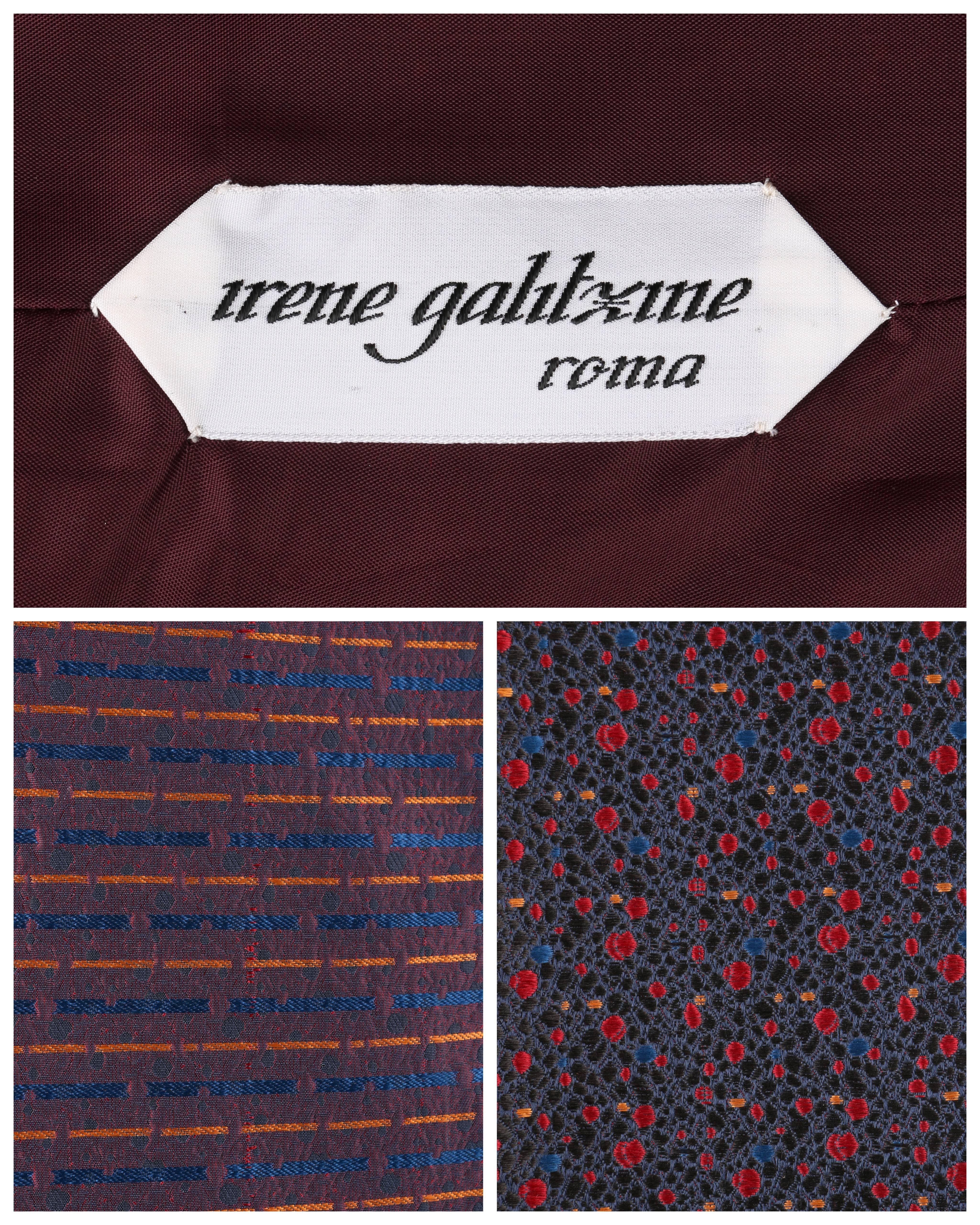 Couture IRENE GALITZINE c.1960's Dreiteiliger Anzug aus Seidenbrokat, Blazer mit Gürtel im Angebot 3
