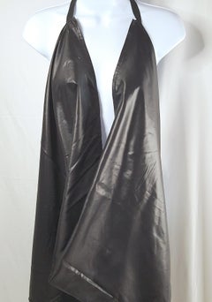Couture MartinMargiela 1997 Draped Convertible Vest Skirt Cape Black Tyvek Dress
