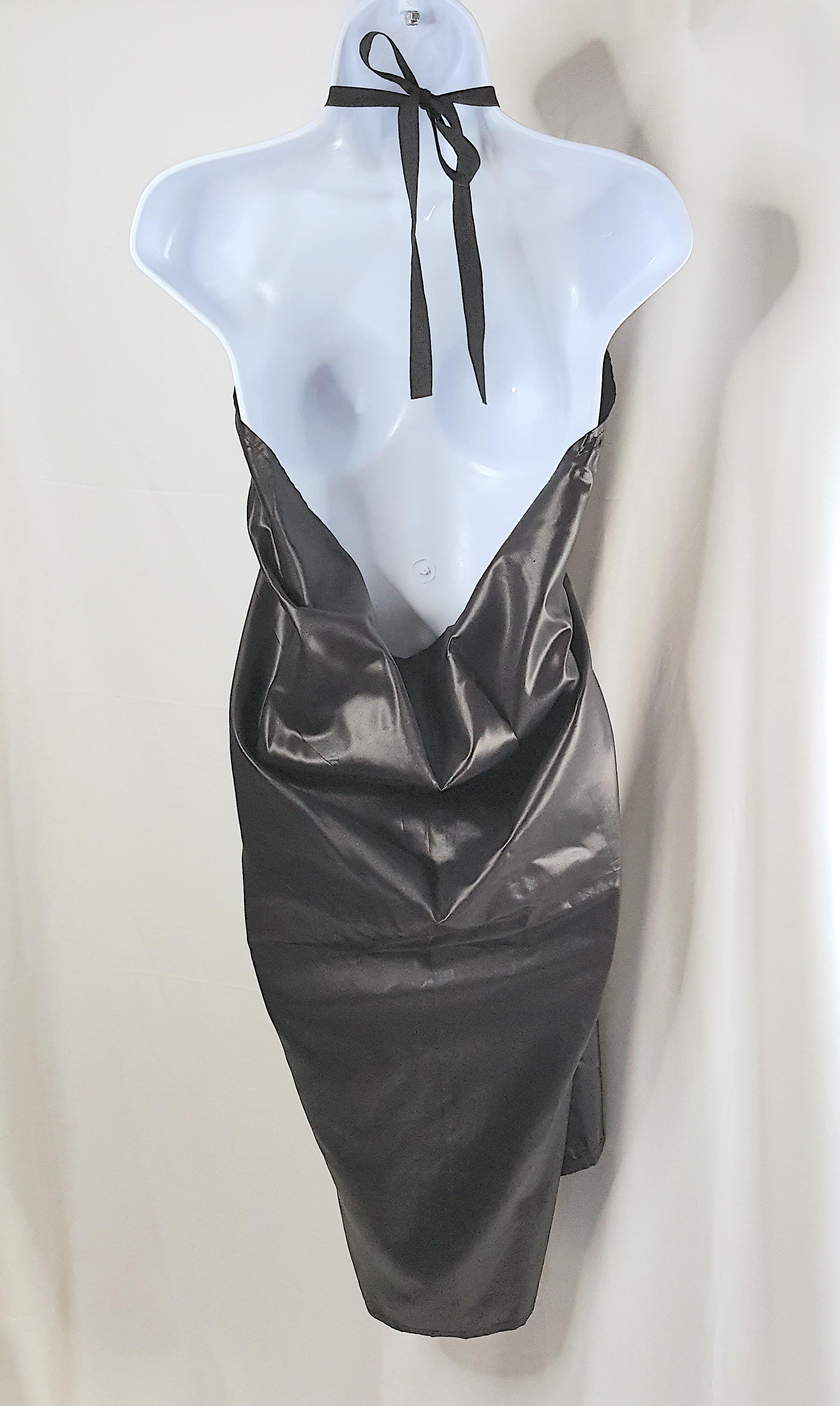 Couture MartinMargiela 1997 Draped Convertible Vest Skirt Cape Black Tyvek Dress 1