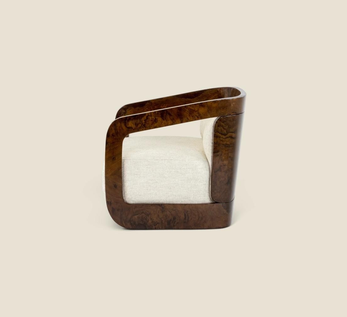 Upholstery Couture Maximalism Style Armchair Offered In COM w/ Lacquered Frame-Jose' Castro For Sale