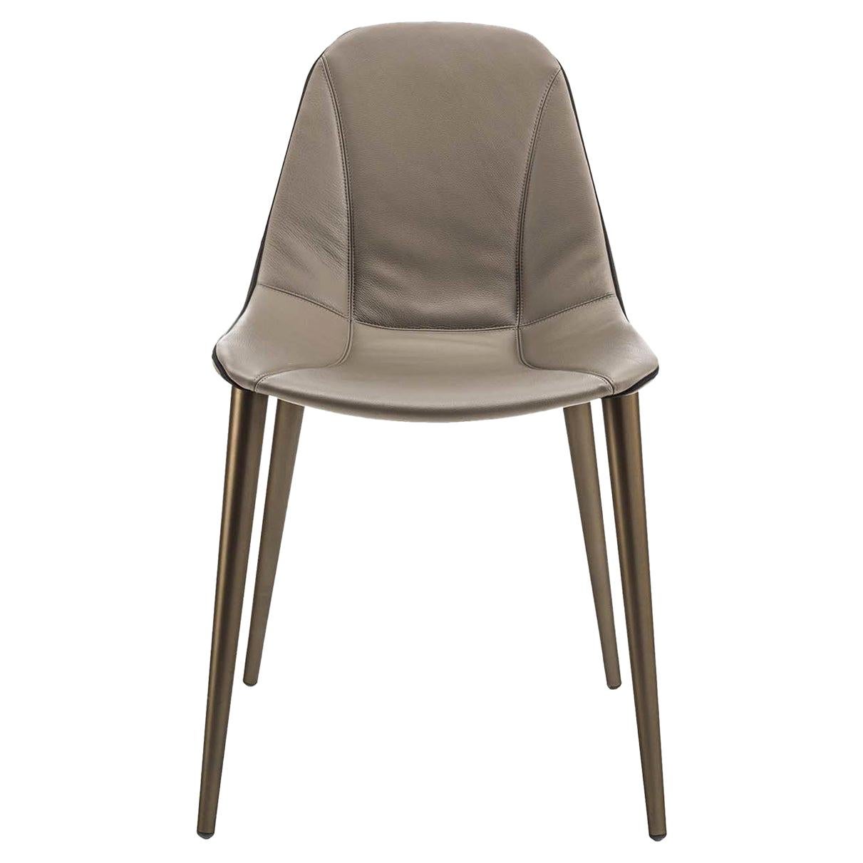 Couture Metal-Legged Chair by Stefano Bigi For Sale