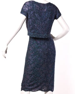 Couture Mingolini Gugenheim Vintage Beaded Dress+ Jacket