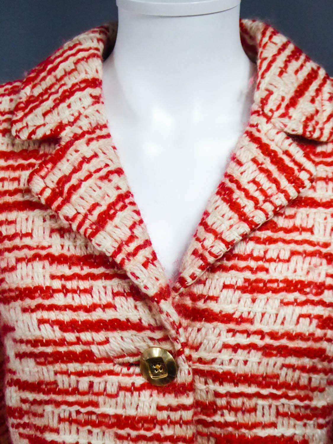A Pierre Balmain Couture Chiné Knitted Coat Circa 1970 2