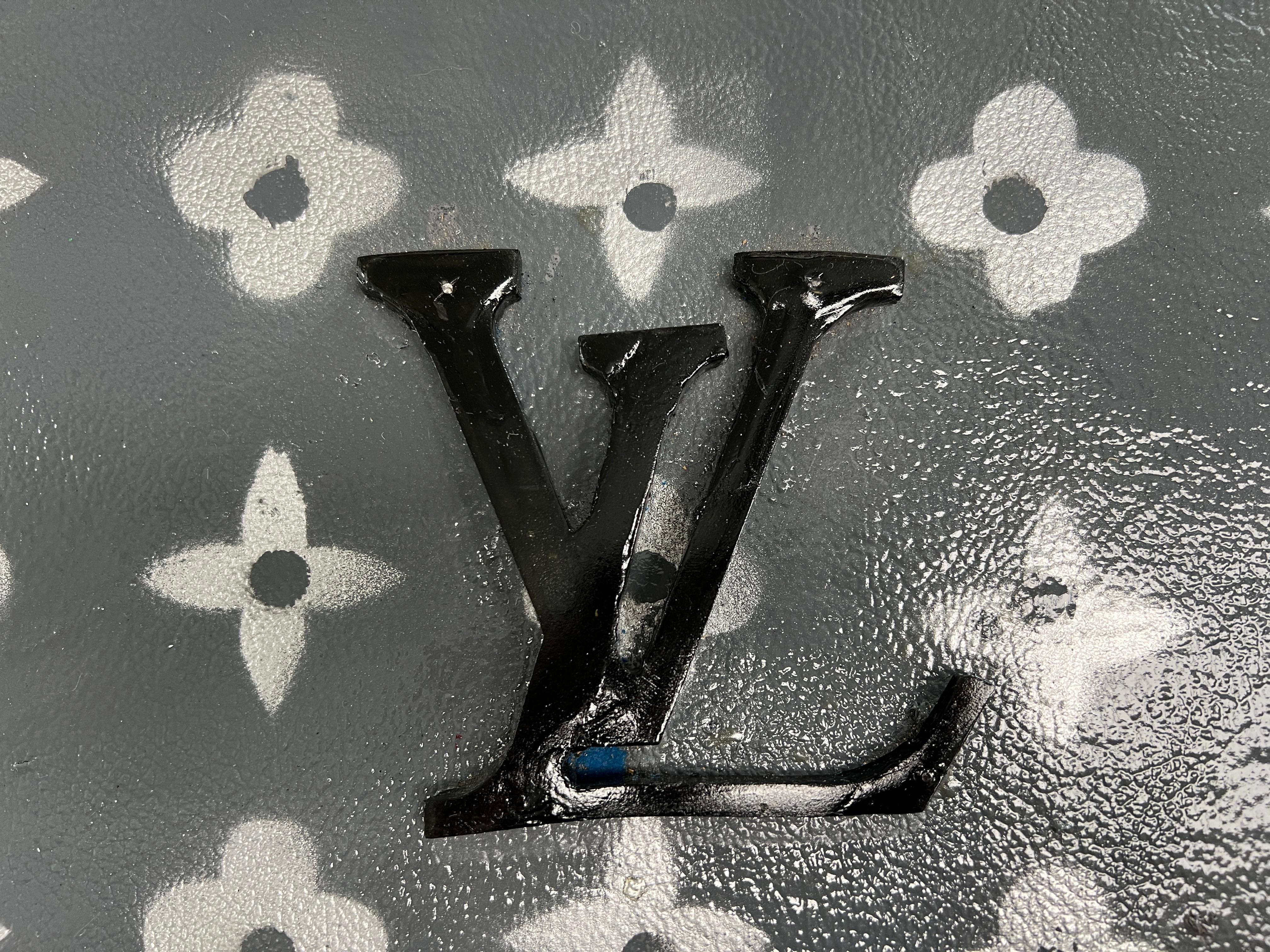 Couture Pop Art Coffee Table -  Louis Vuitton-Inspired Trunk For Sale 1