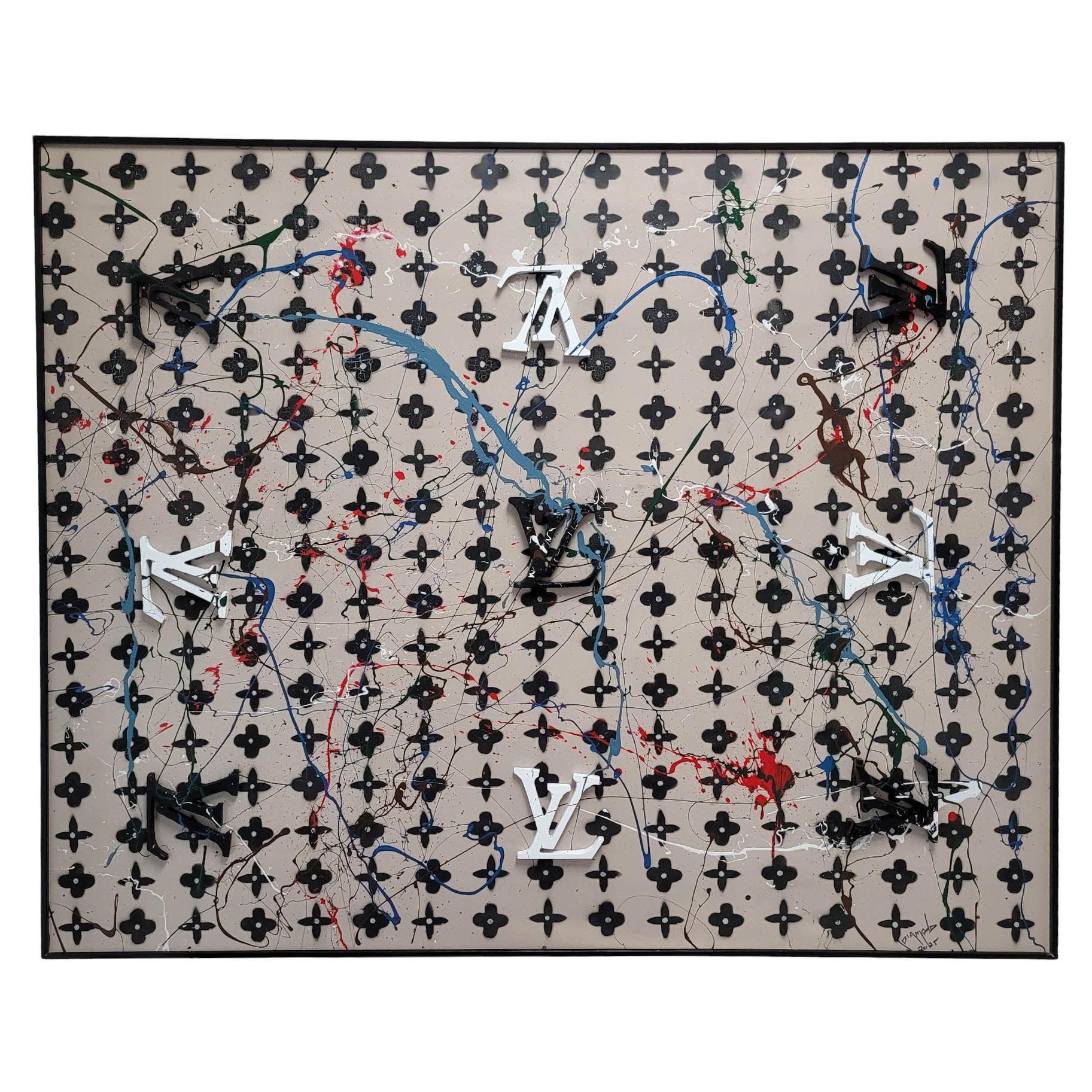 Couture Pop Art Louis Vuitton Wandkunst aus Segeltuch