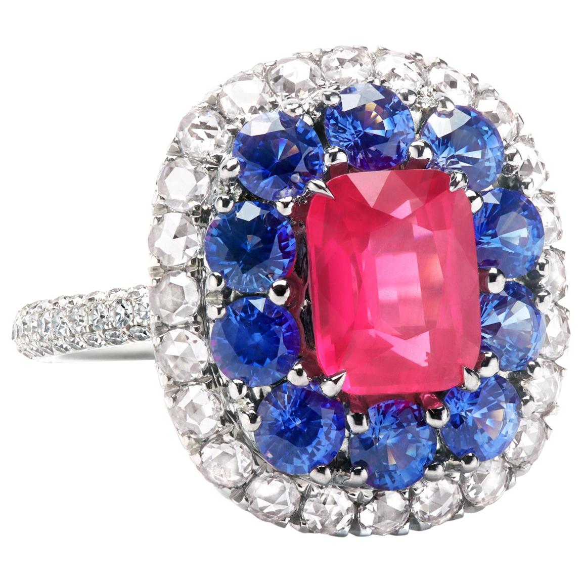 Leon Mege Natural Paraiba Tourmaline Diamond Micro Pave Ring At 1stDibs