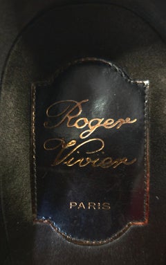 Couture Roger Vivier Paris Mitte der 2000er Jahre Riemchen Stiletto Leder&Grobhaar Pumps