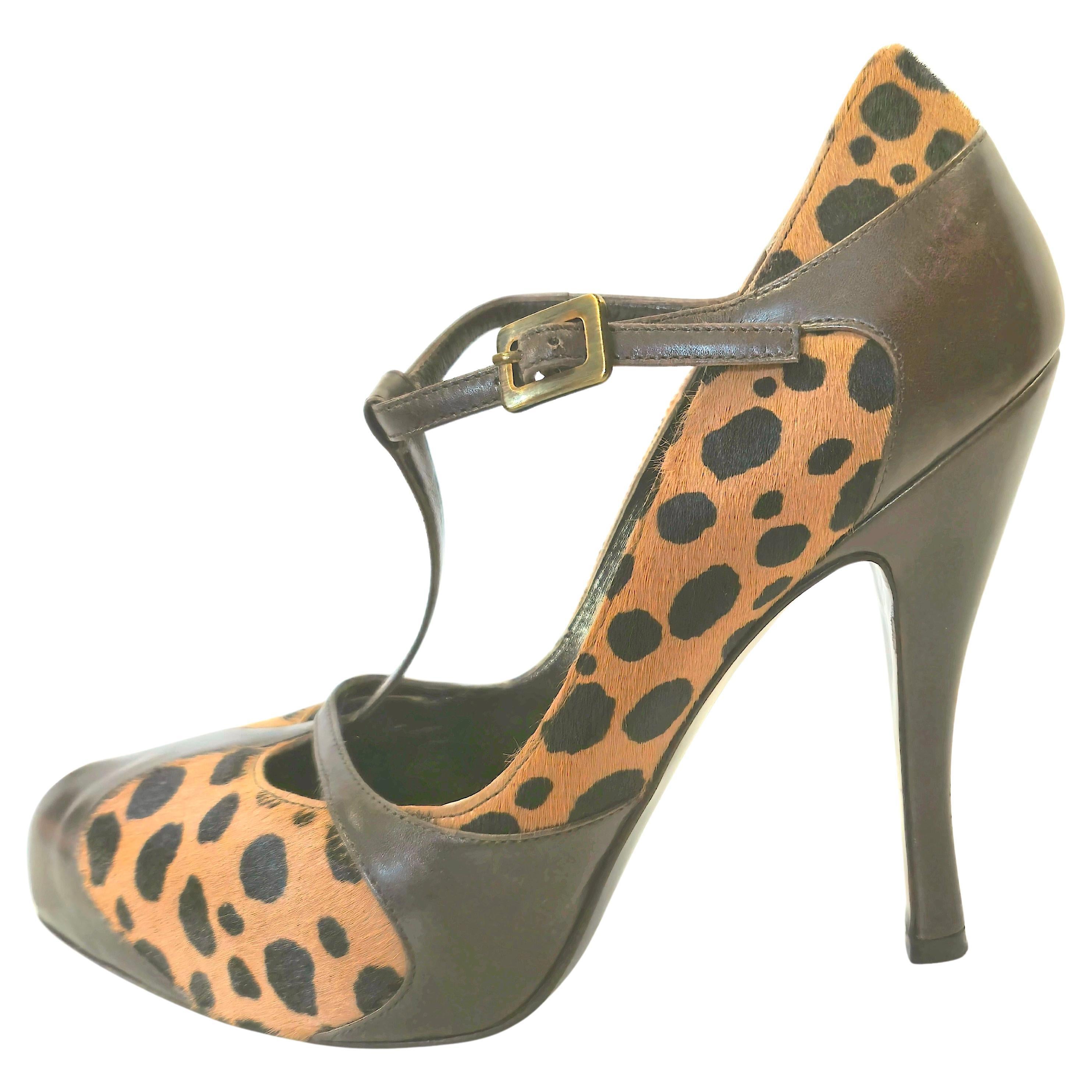 Couture Roger Vivier Paris metà anni 2000 Pumps a spillo in pelle e capelli grossi In condizioni buone in vendita a Chicago, IL