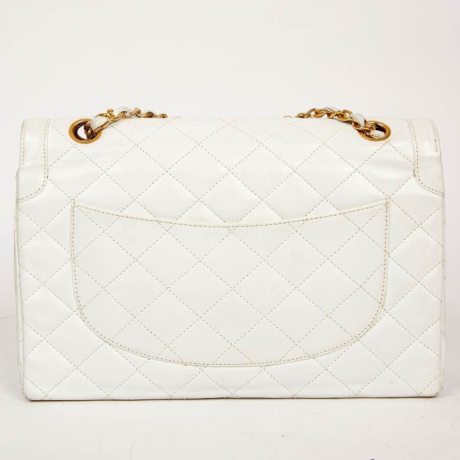 white vintage chanel bag