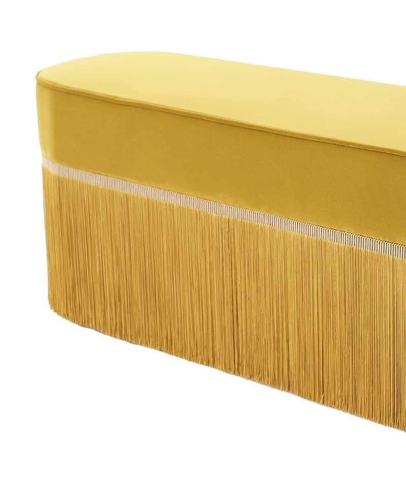 Modern Couture Yellow Bench by Lorenza Bozzoli Design For Sale