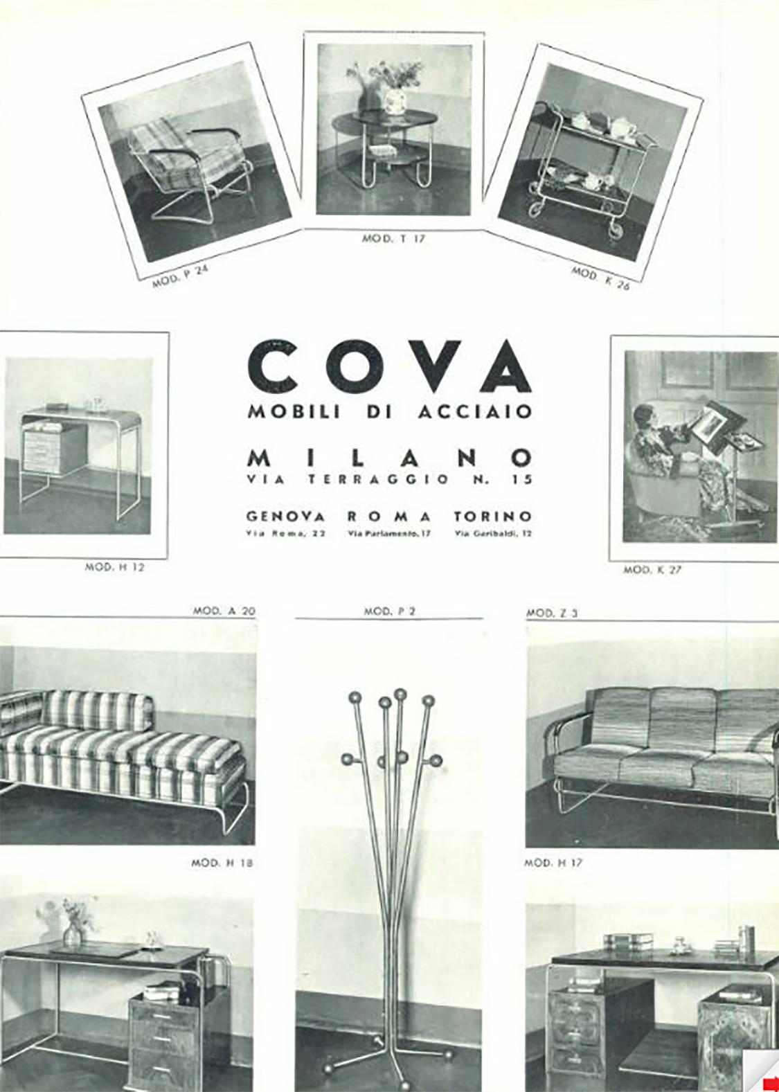 Cova Midcentury Clothes Hangers in Painted Steel, 1936 4