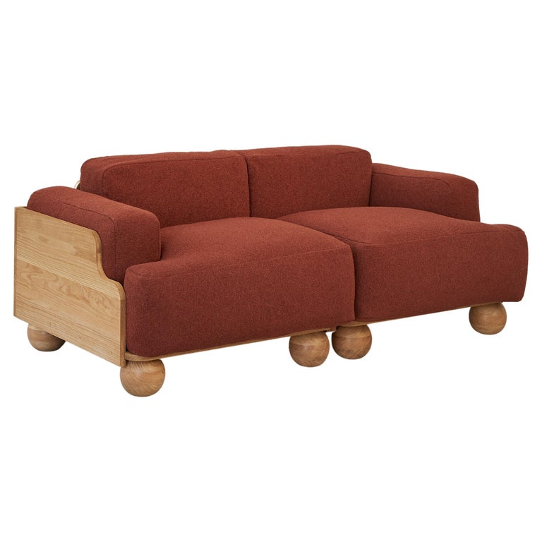 Cove 2.5 Seater Sofa in Terracotta Red For Sale