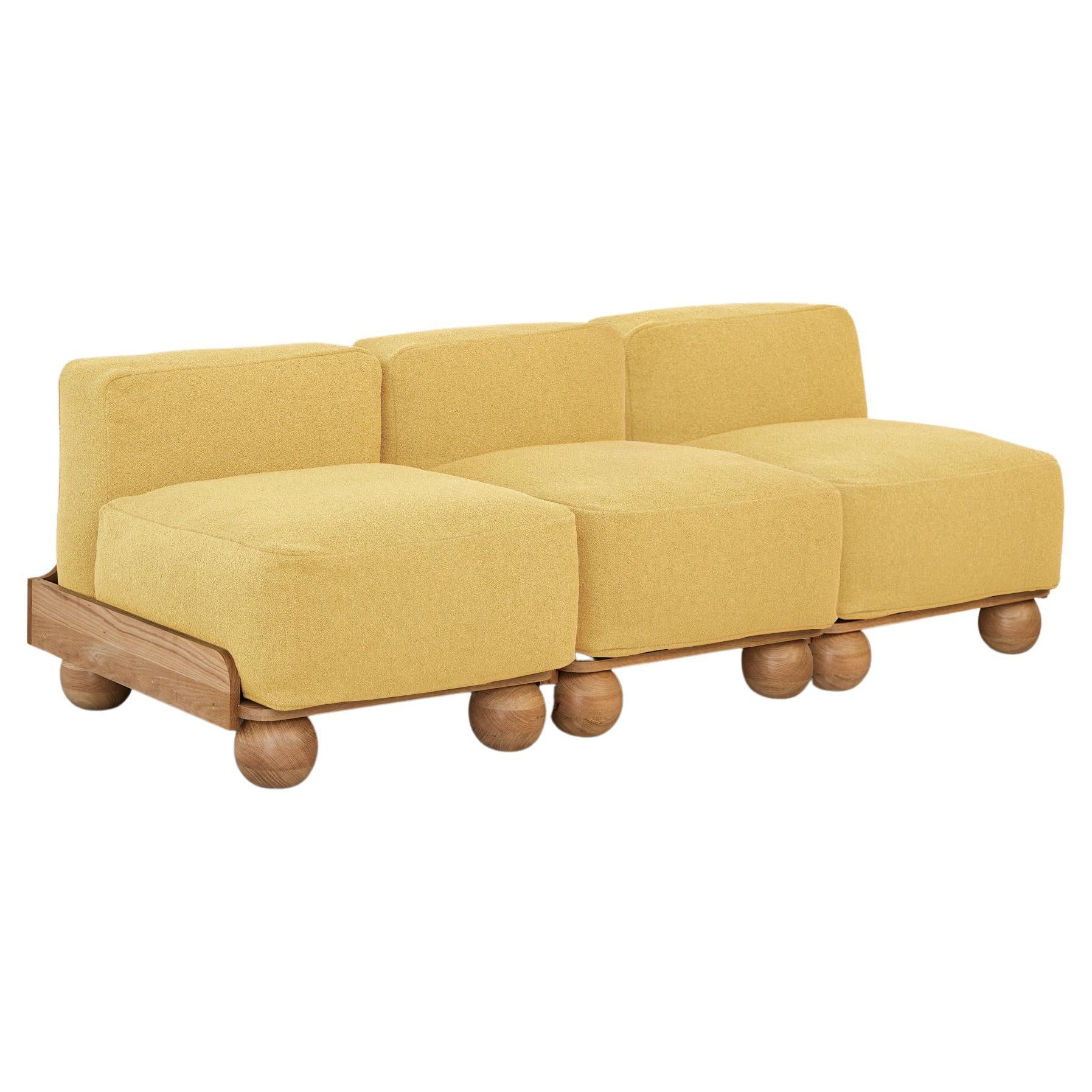Cove 3.5 Seater Slipper in Straw Yellow For Sale