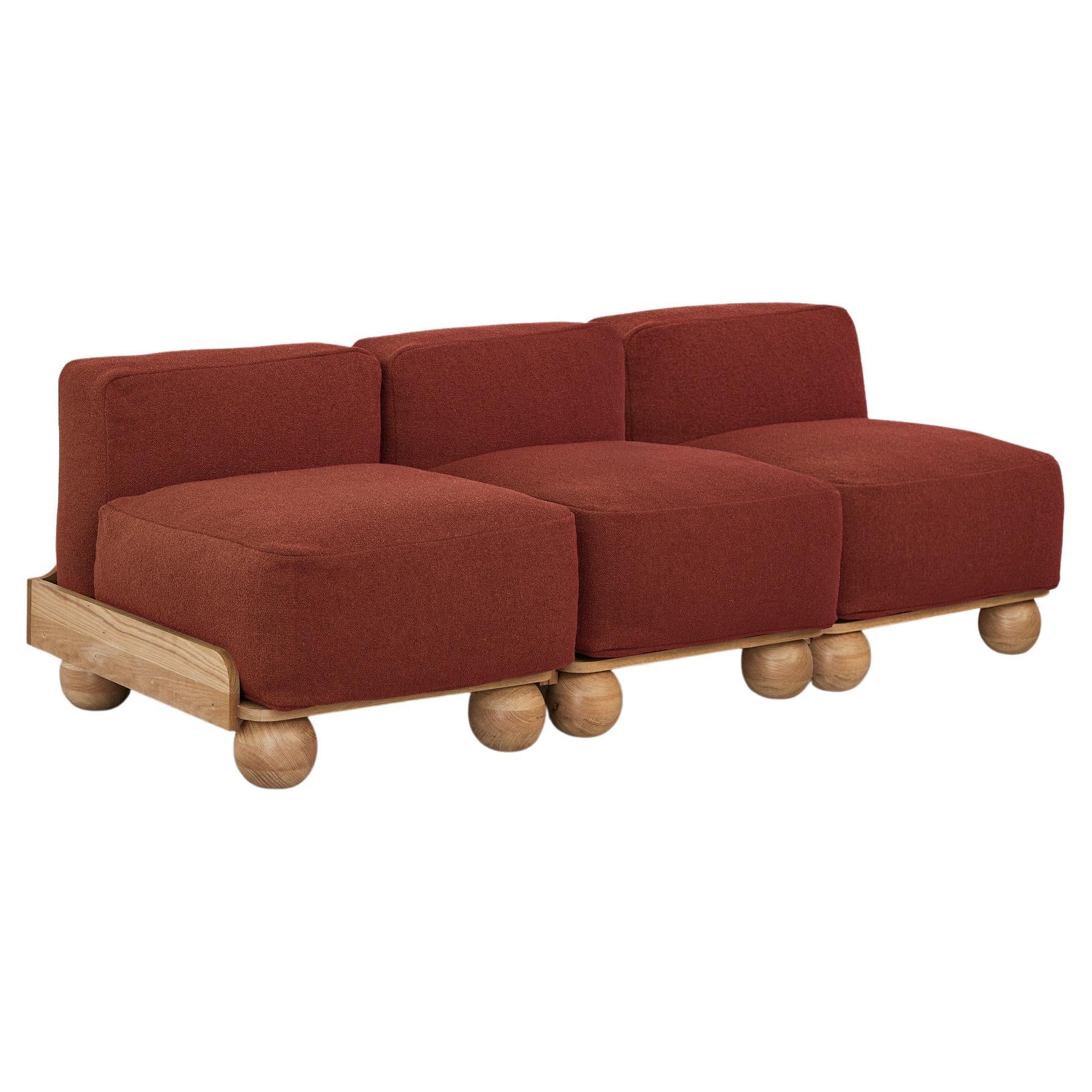 Cove 3.5 Seater Slipper in Terracotta Red For Sale