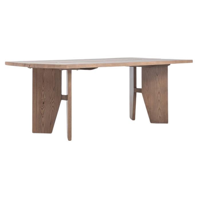 Cove 82" Dining Table with butterfly joint and solid wood planks For Sale
