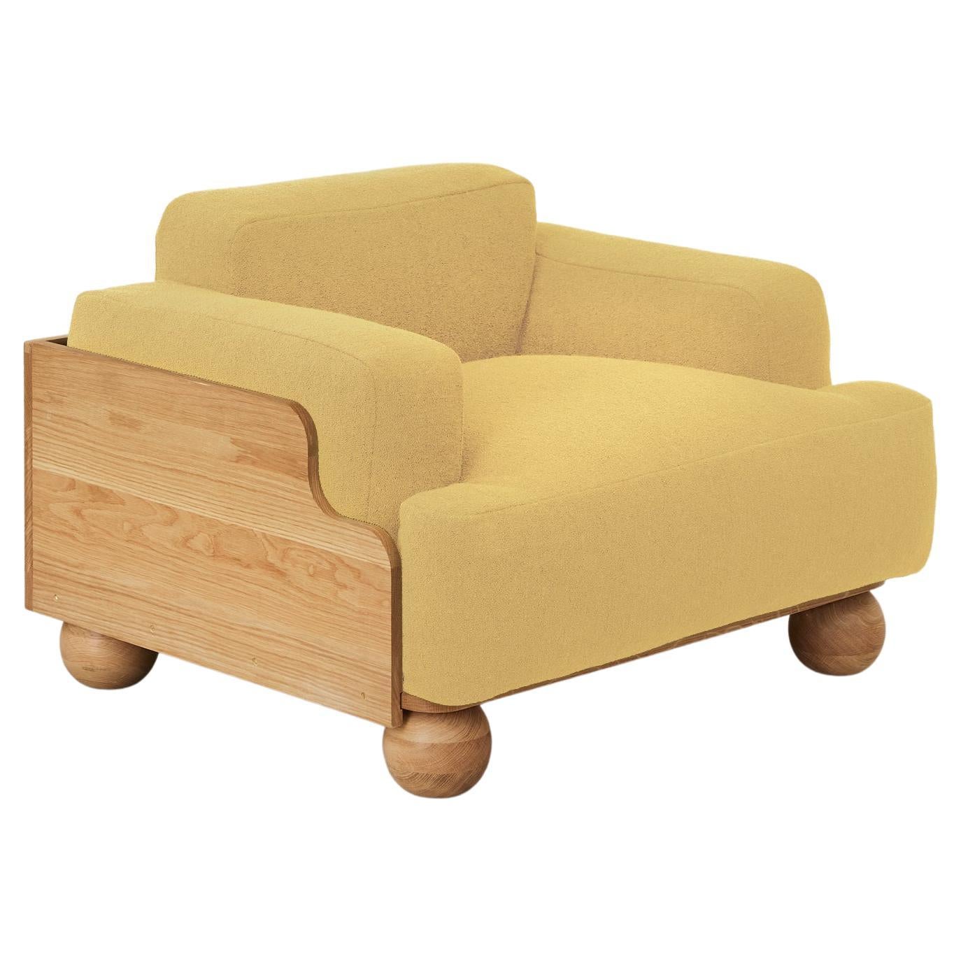 Fauteuil Cove en paille jaune