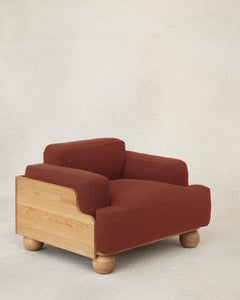 Cove Armchair in Terracotta Red
