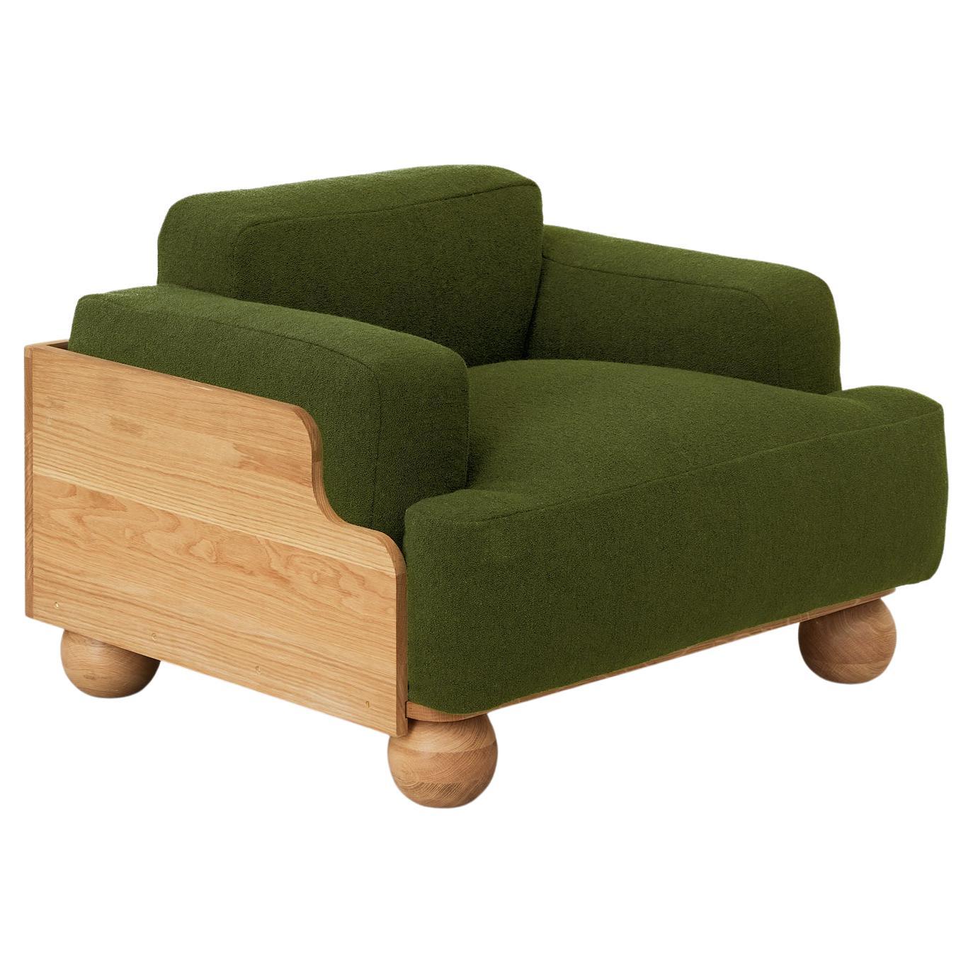Cove Armchair in Woodland Green For Sale