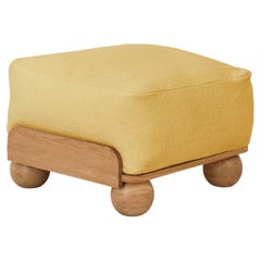 Cove Footstool in Straw Yellow