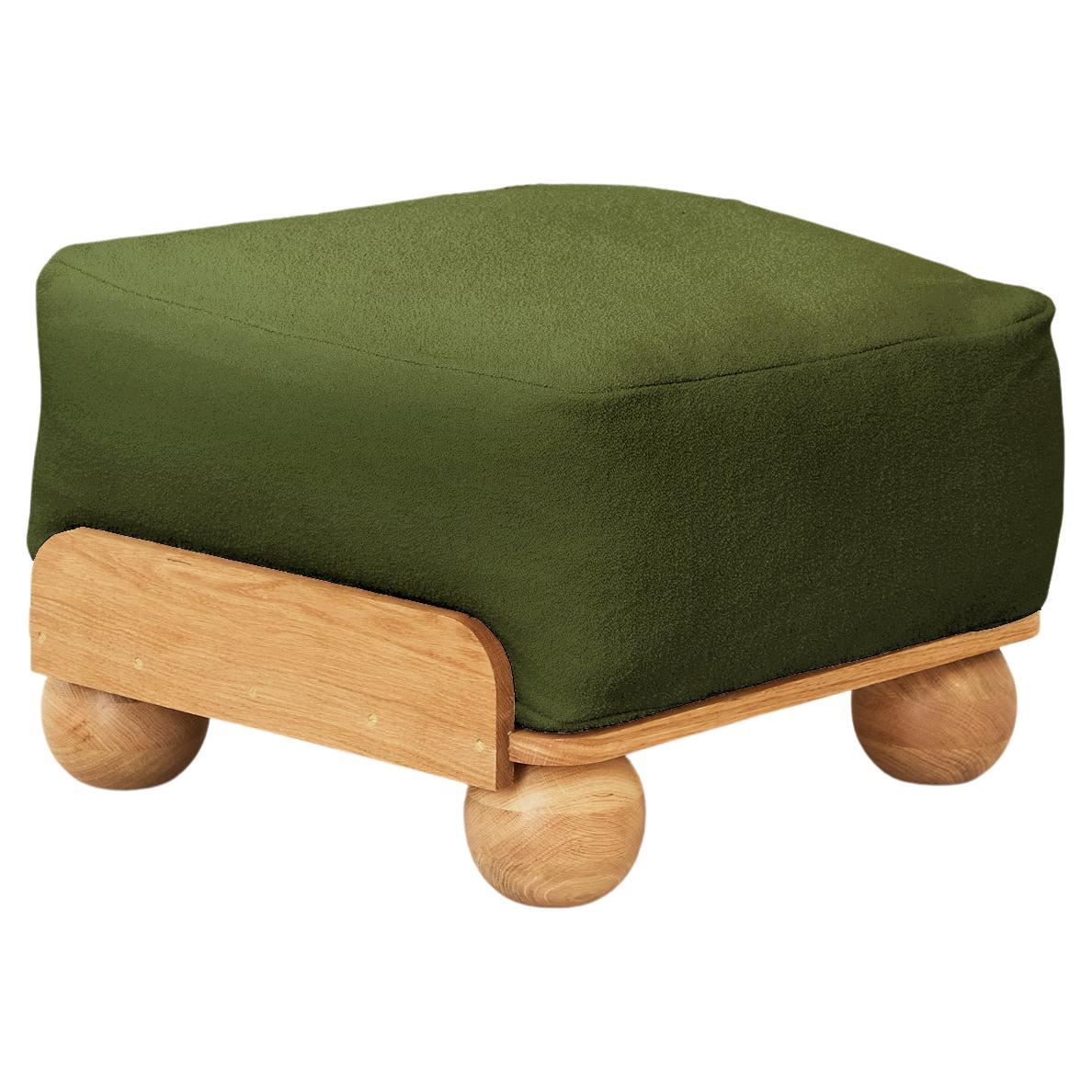 Cove Footstool in Woodland Green For Sale