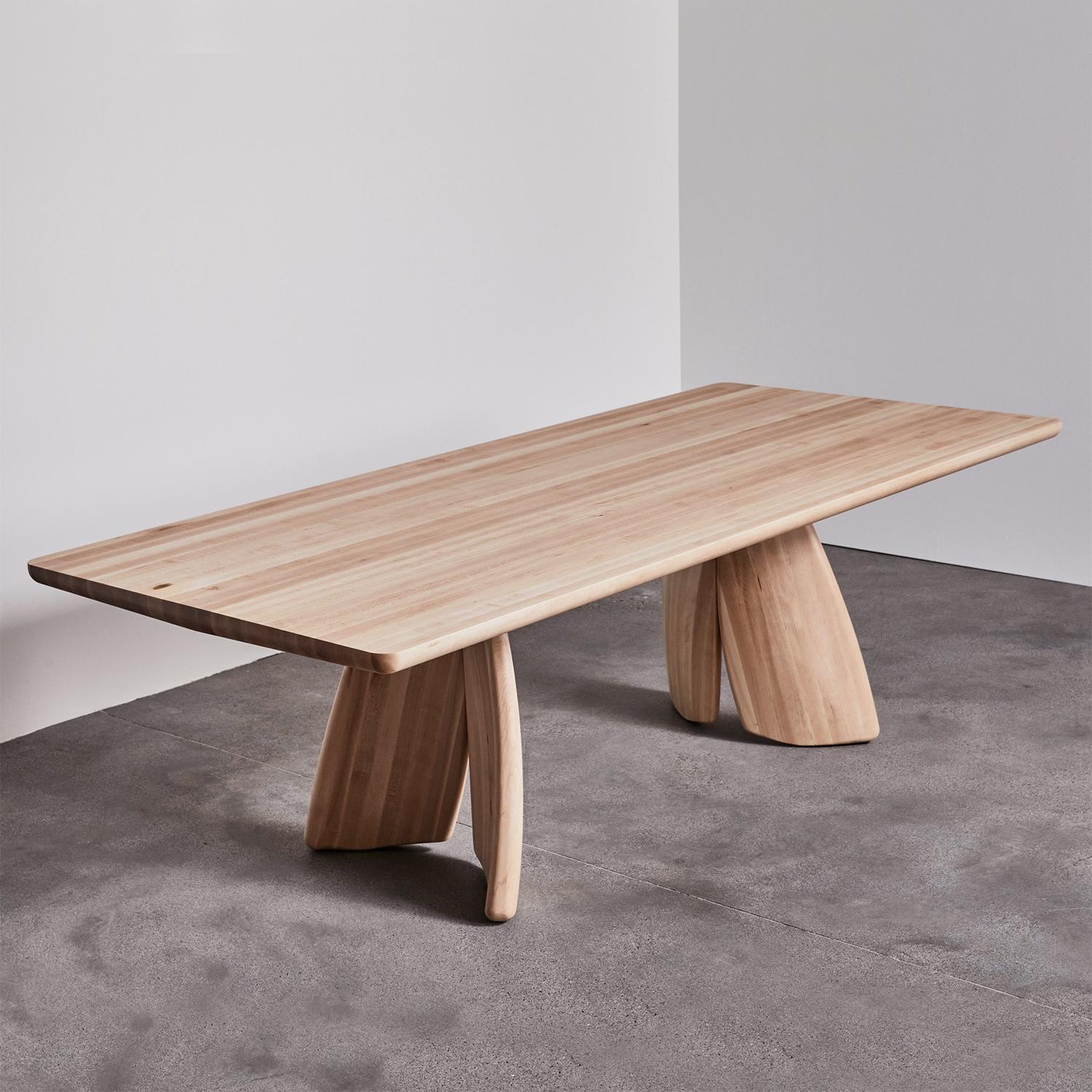 Hand-Crafted Cove Oak Dining Table For Sale