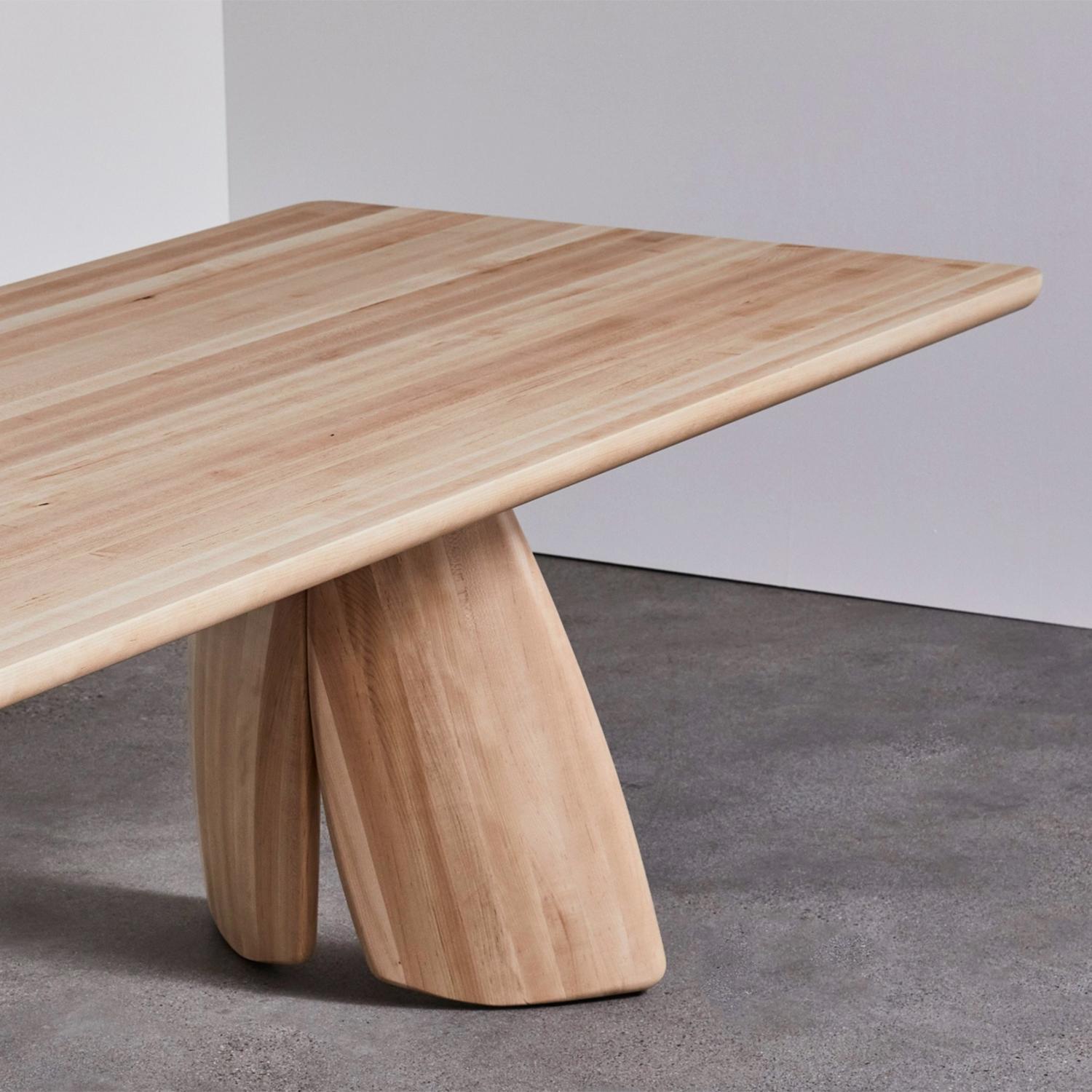 Contemporary Cove Oak Dining Table For Sale