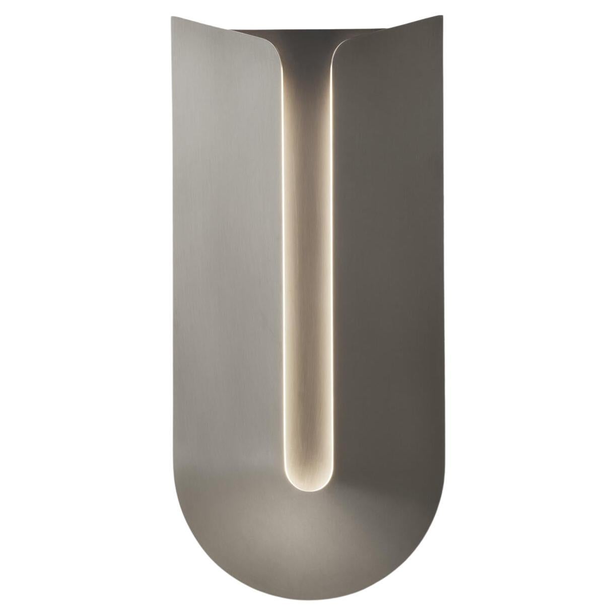 Cove Sconce, Silver Smoke and Dark Bronze  For Sale