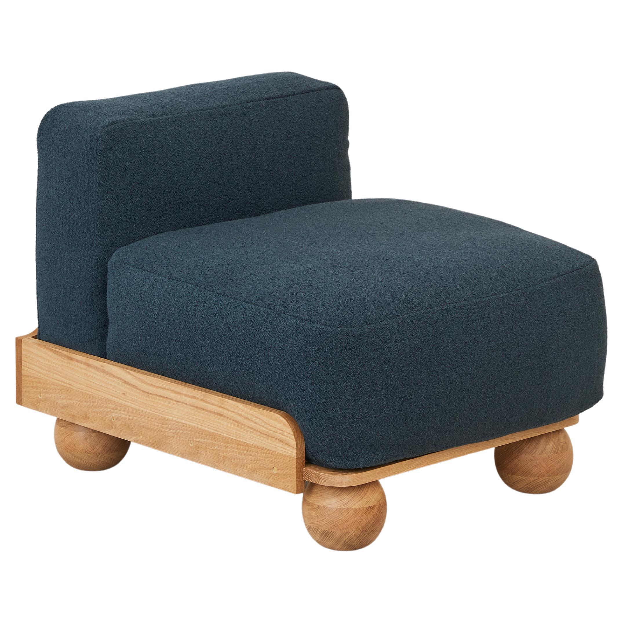 Chaise pantoufle Cove en bleu nuit