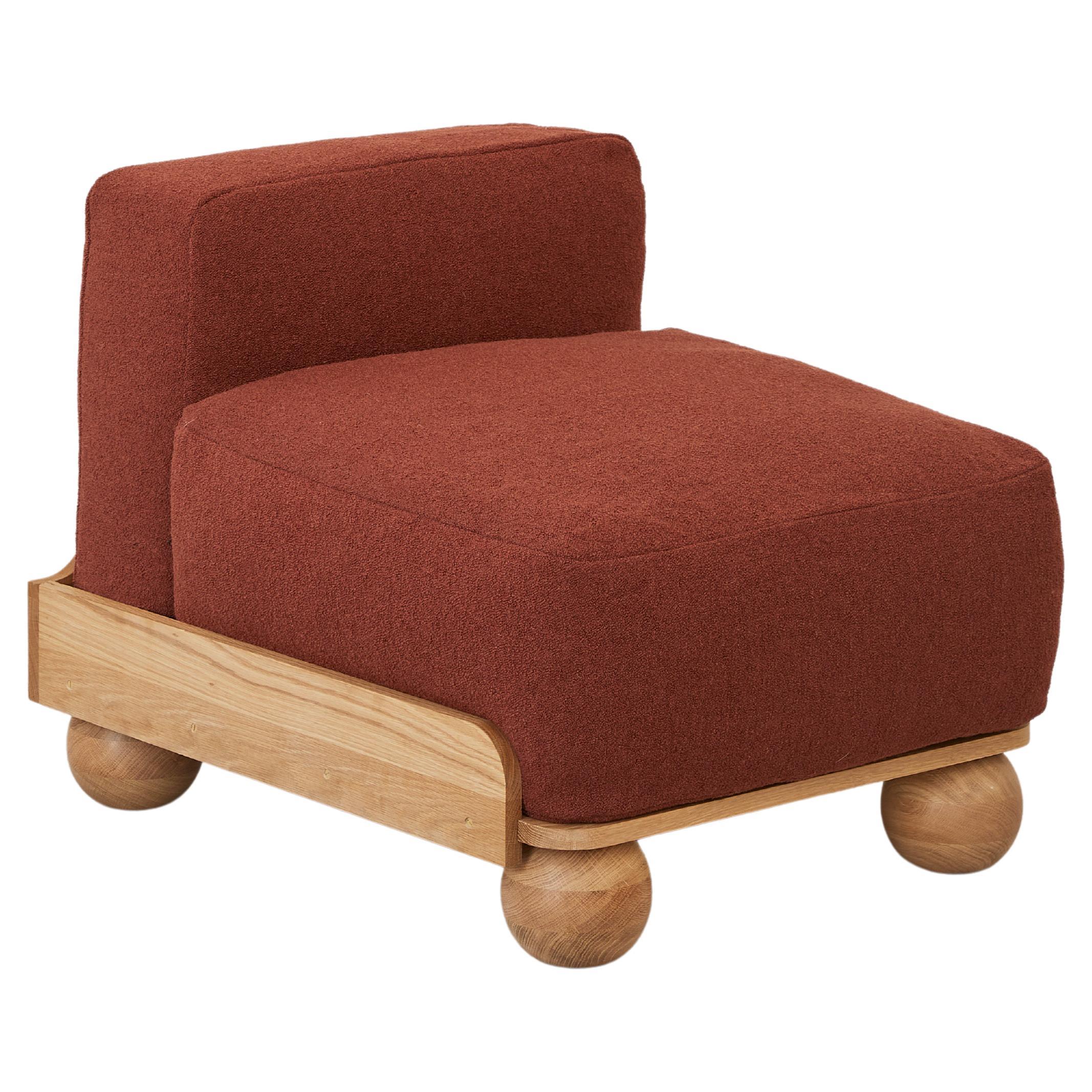 Cove Slipper Chair in Terracotta Red