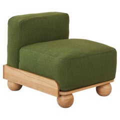 Chaise Slipper Cove en vert bois