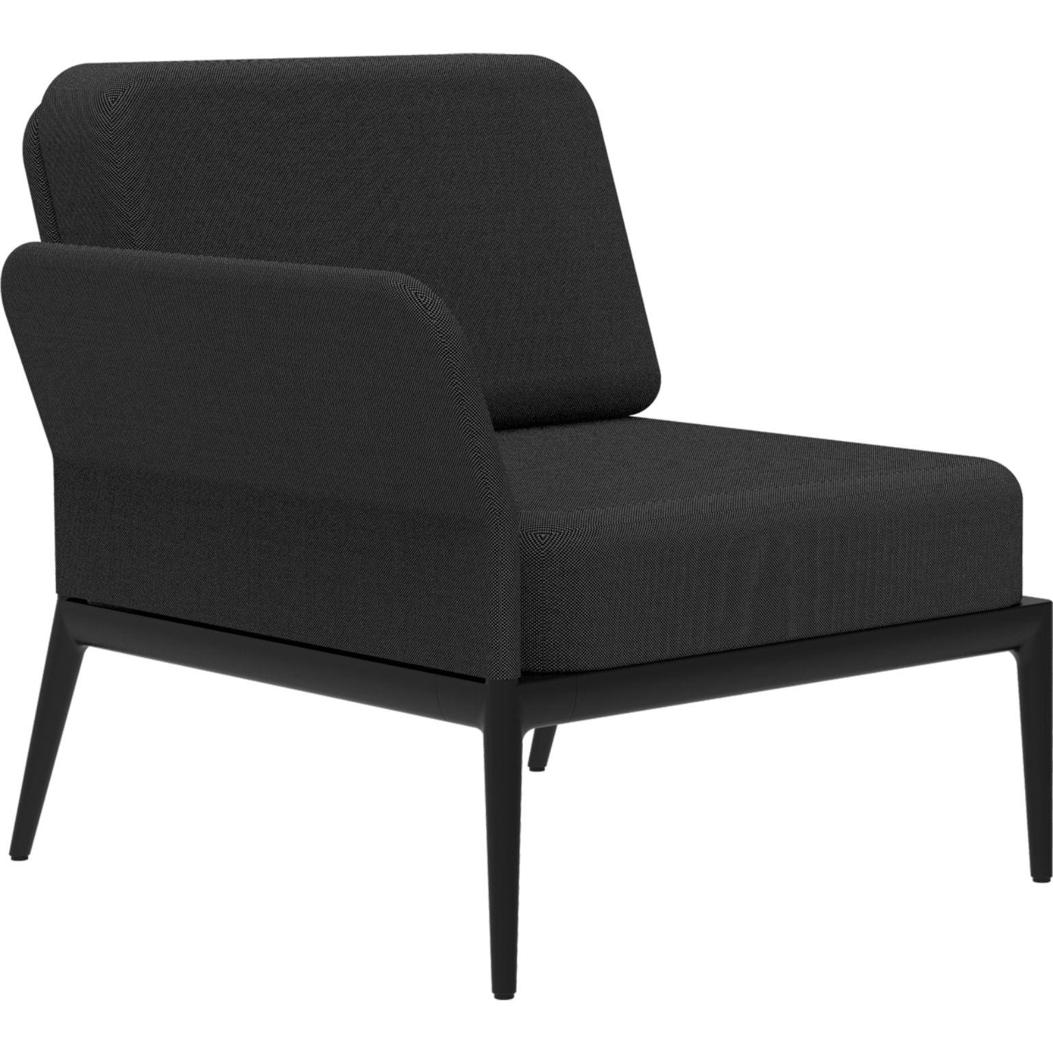 Cover Black Right Modular Sofa by MOWEE
Dimensions: D83 x W80 x H81 cm (seat height 42 cm).
Material: Aluminum and upholstery. 
Weight: 19 kg.
Also available in different colors and finishes. Please contact us.

An unmistakable collection for