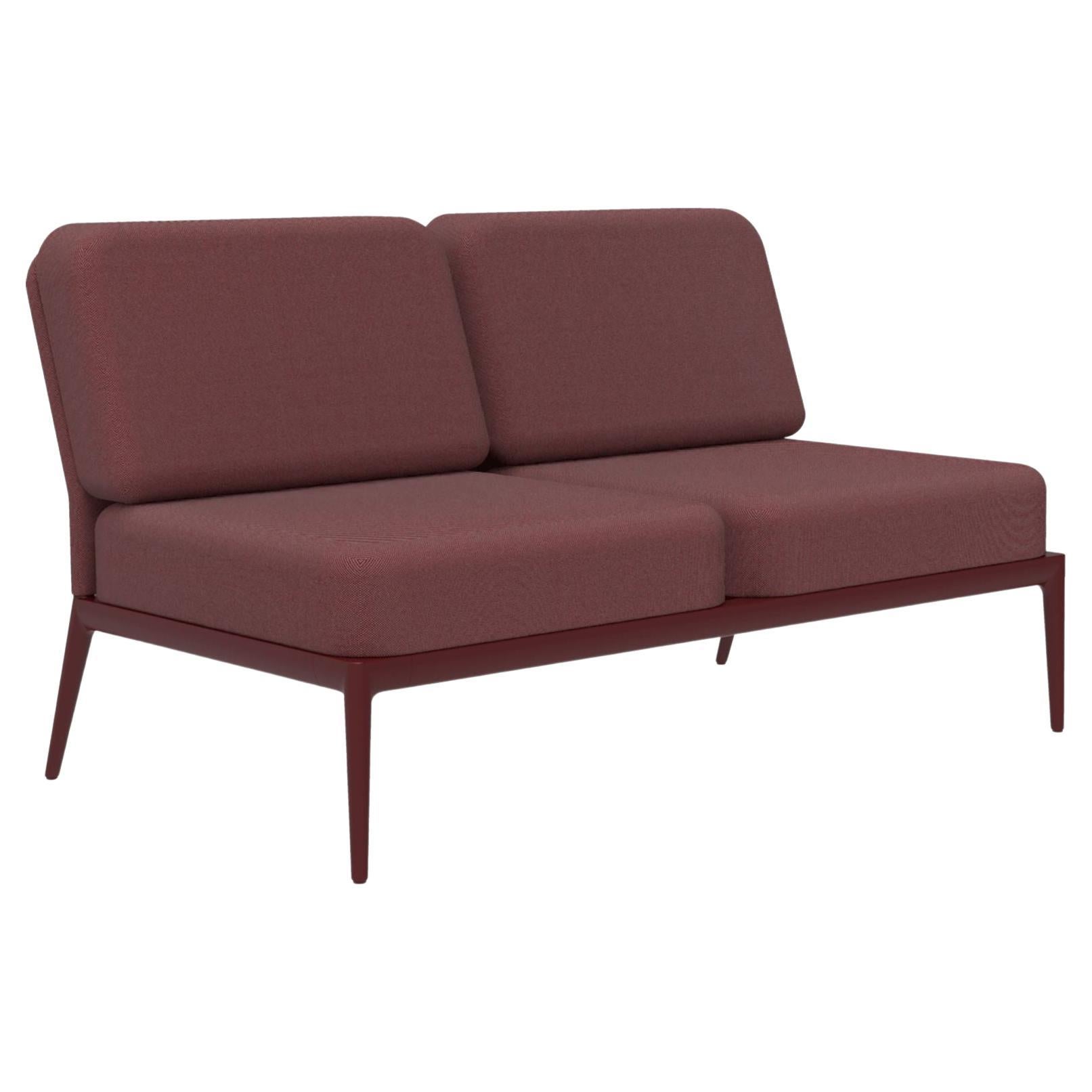 Cover Burgundy Double Central Modular Sofa by Mowee For Sale