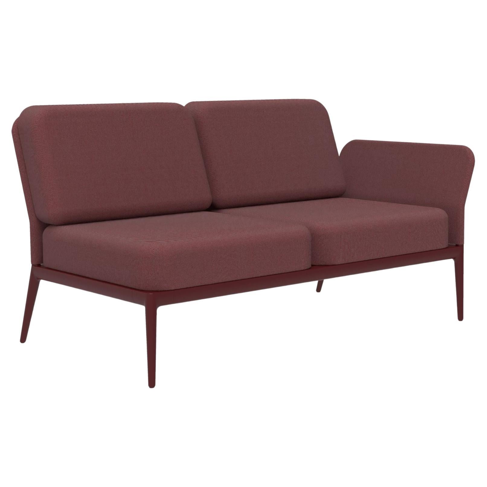 Cover Burgundy Double Left Modular Sofa by MOWEE For Sale