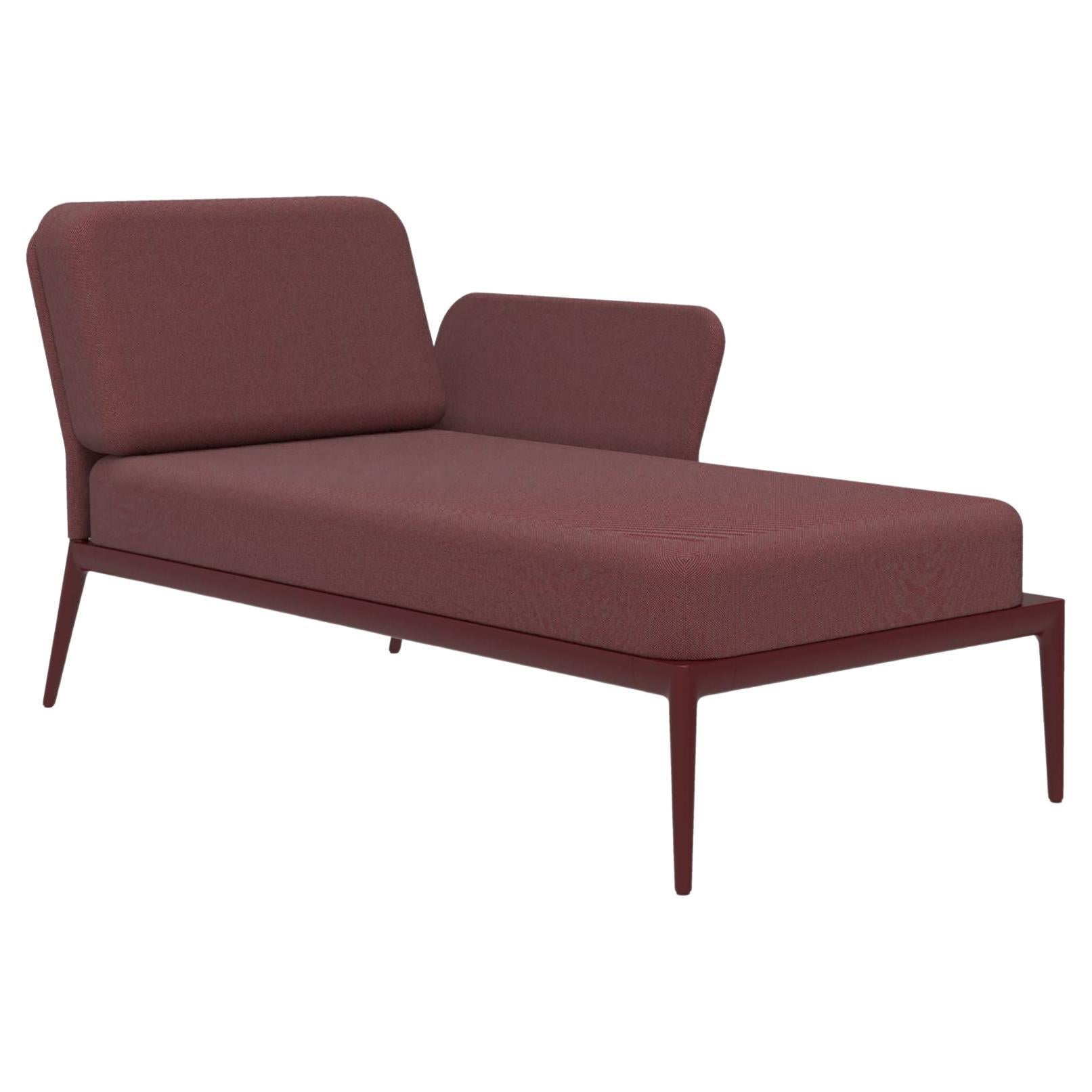 Cover Burgundy Left Chaise Longue by MOWEE For Sale