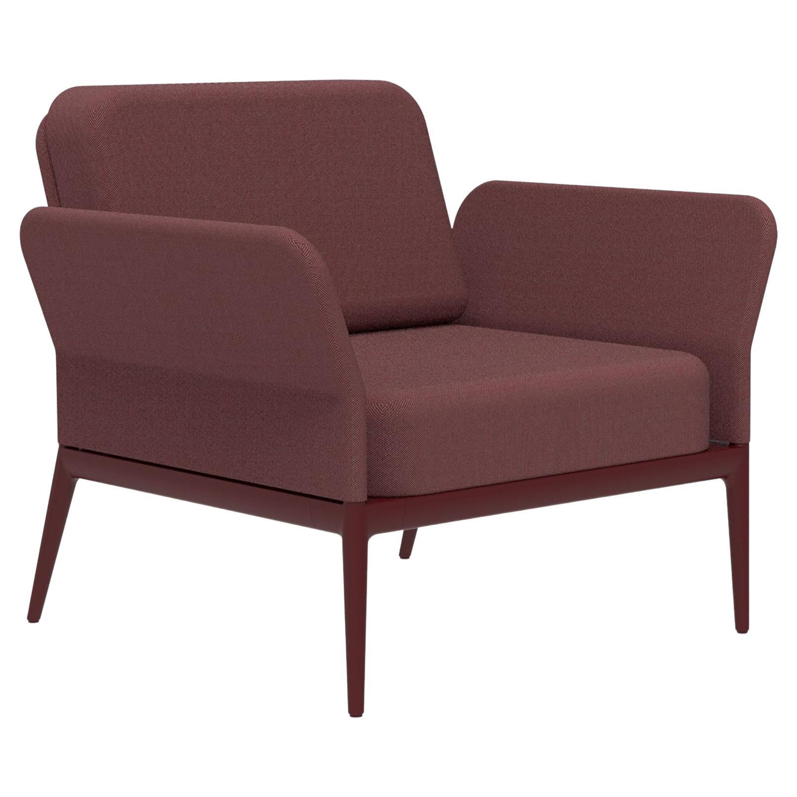 Cover Burgundy Longue Chair by Mowee For Sale