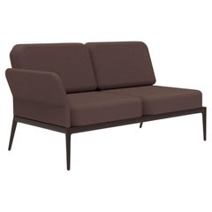 Modulares Sofa mit Deckel in Schokoladenbraun von MOWEE