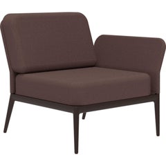 Modulares Sofa mit Deckel in Schokoladenbraun von MOWEE