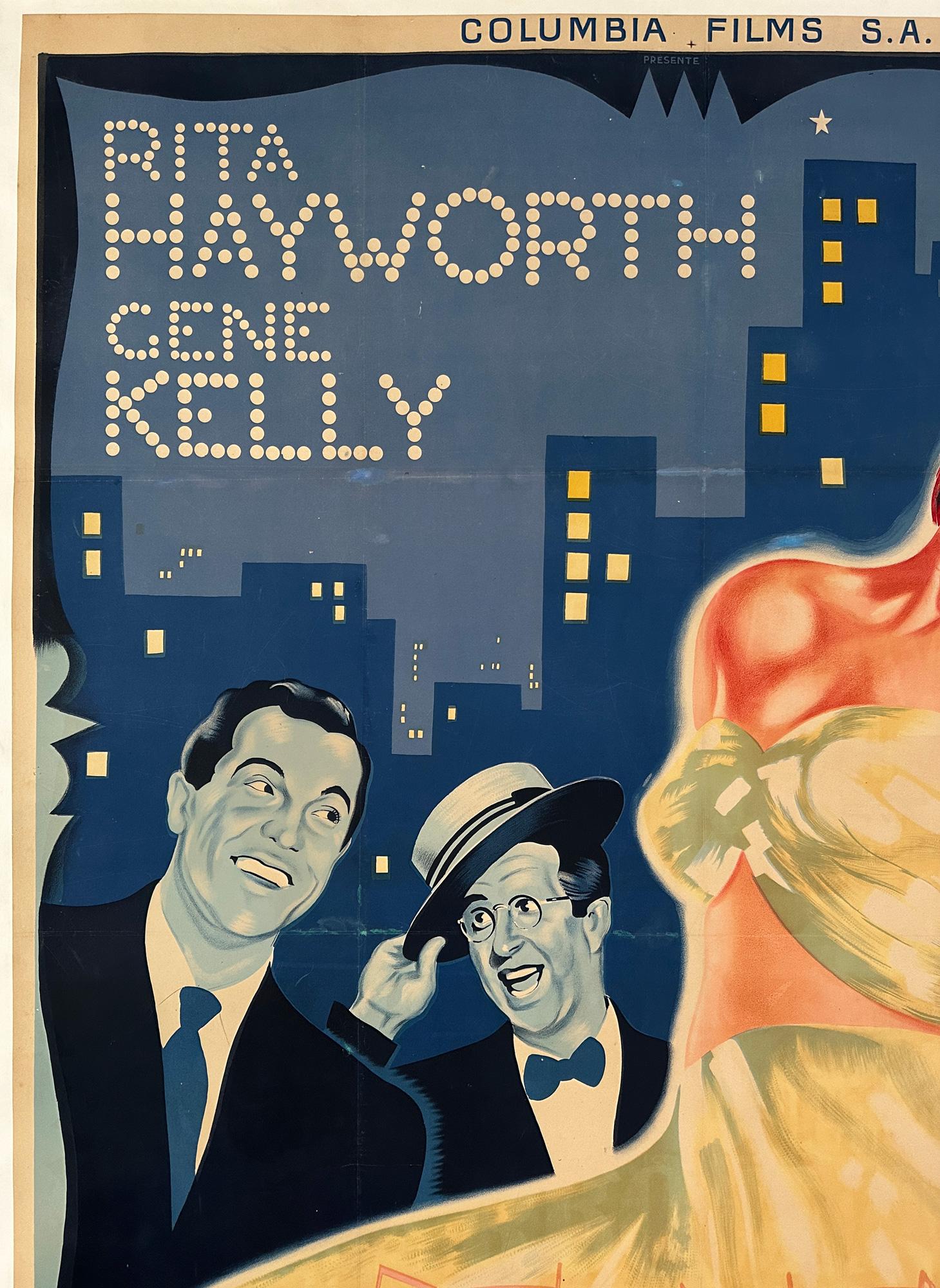 Cover Girl 1947 Grande Film Francese Poster, Guy Gerard Noel In condizioni buone in vendita a Bath, Somerset