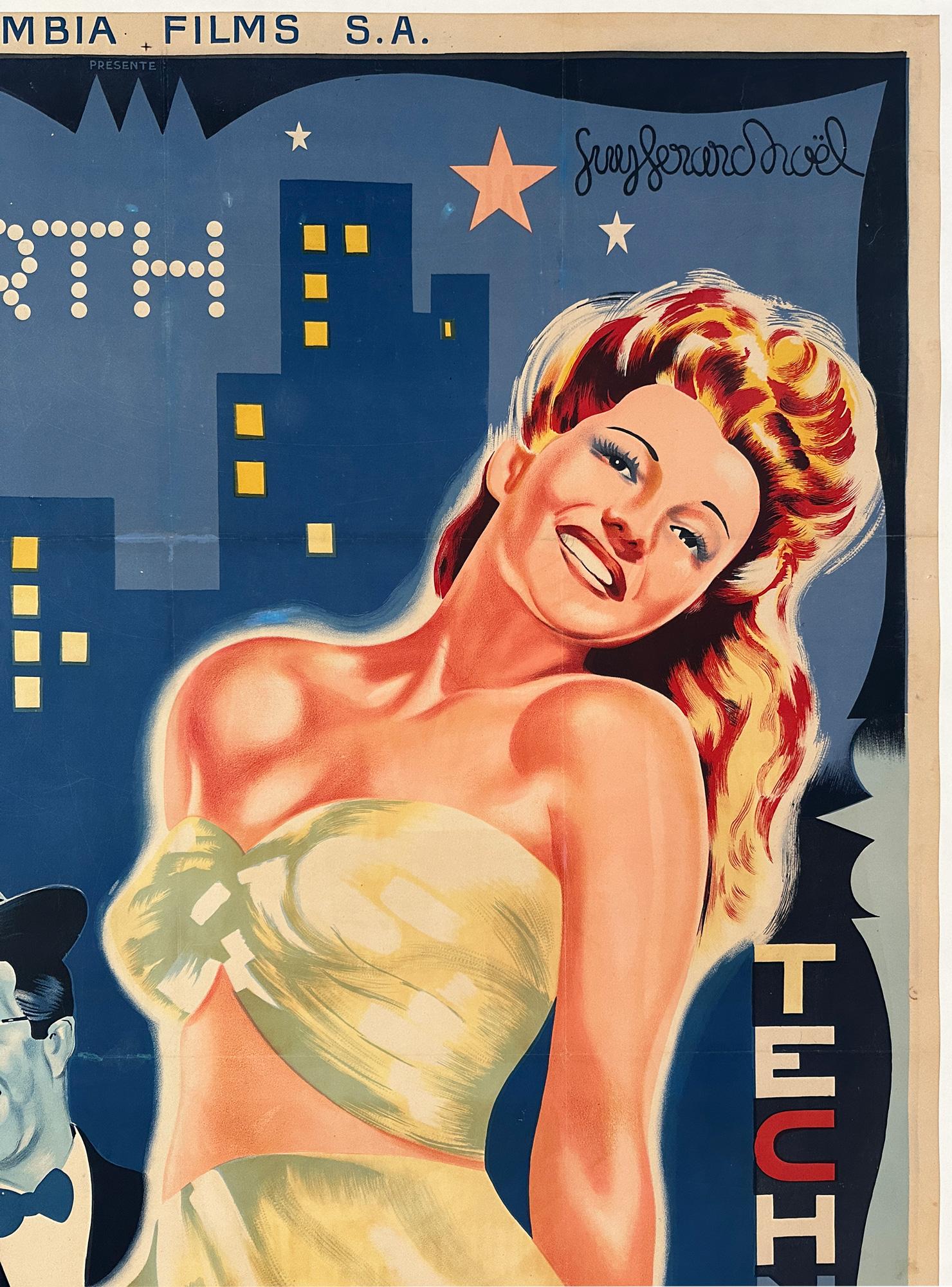 XX secolo Cover Girl 1947 Grande Film Francese Poster, Guy Gerard Noel in vendita