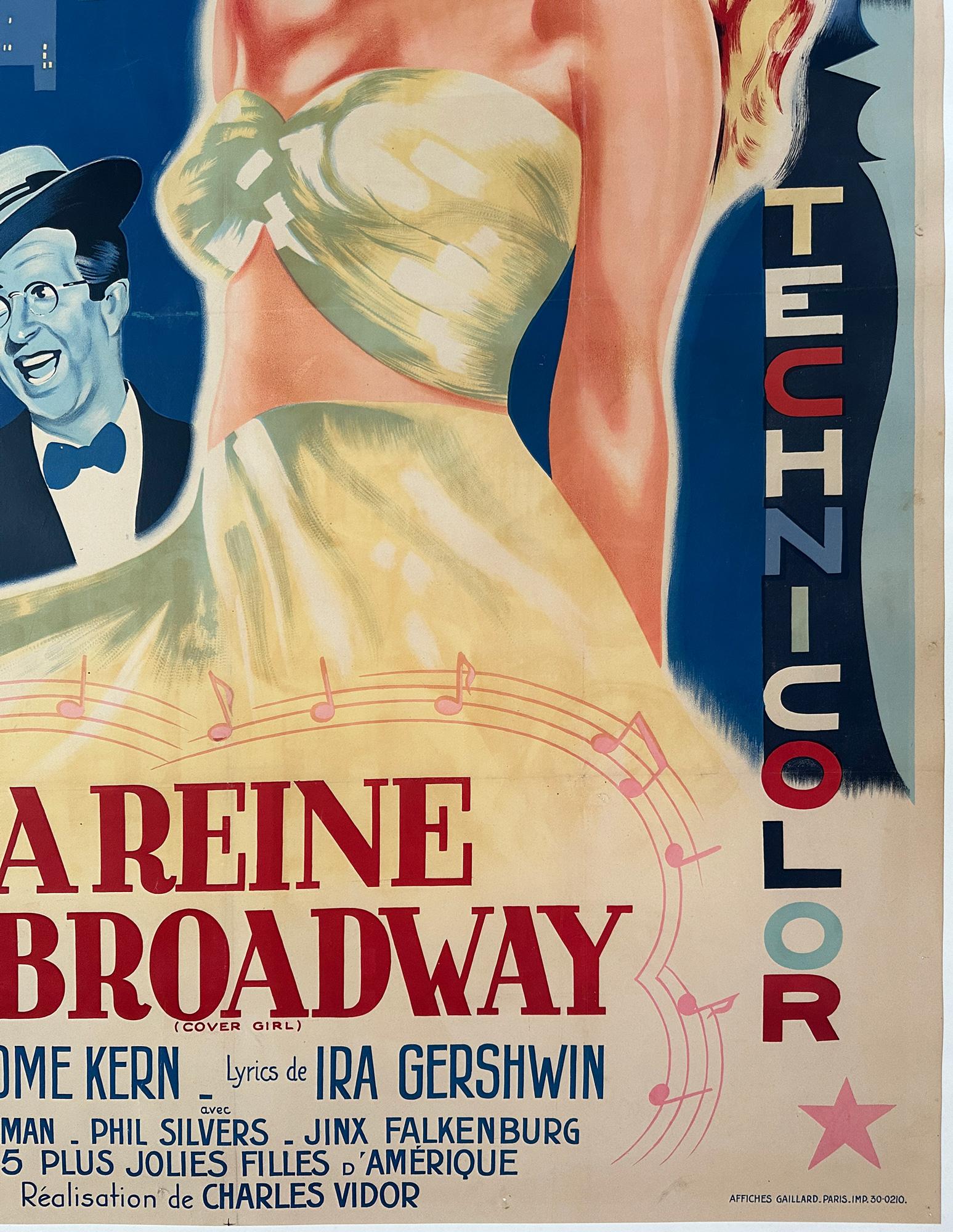 Cover Girl 1947 Grande Film Francese Poster, Guy Gerard Noel in vendita 1