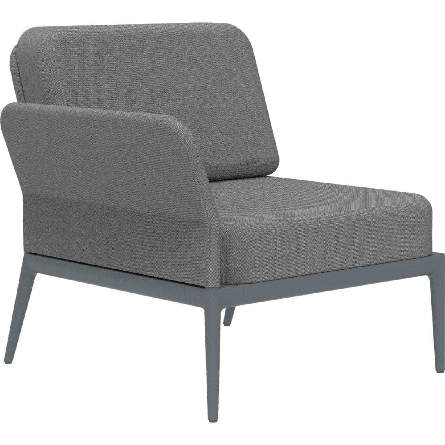 Cover Grey Right Modular Sofa by MOWEE
Dimensions: D83 x W80 x H81 cm (seat height 42 cm).
Material: Aluminum and upholstery. 
Weight: 19 kg.
Also available in different colors and finishes. Please contact us.

An unmistakable collection for